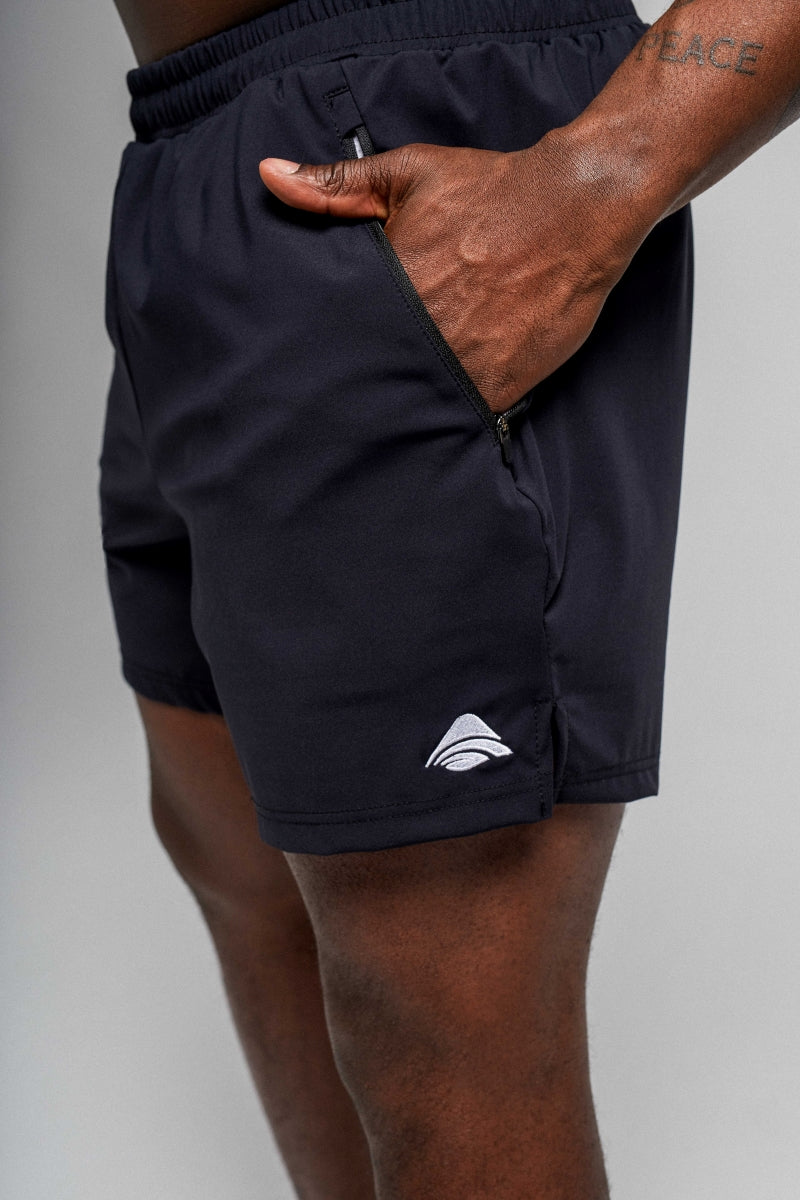 Sport Shorts aus recyceltem Stretchstoff mit Taschen onyx