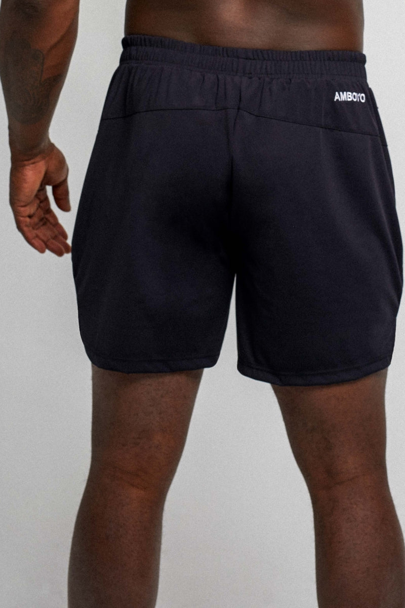 Sport Shorts aus recyceltem Stretchstoff mit Taschen onyx