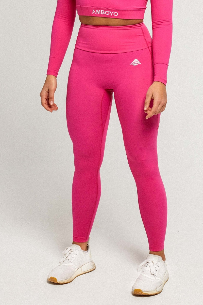 Nachhaltige Sport Leggings aus pflanzlichem Rizinusöl hot pink